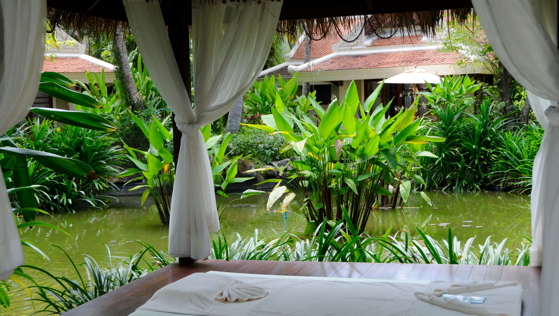 Masaje en el jardín