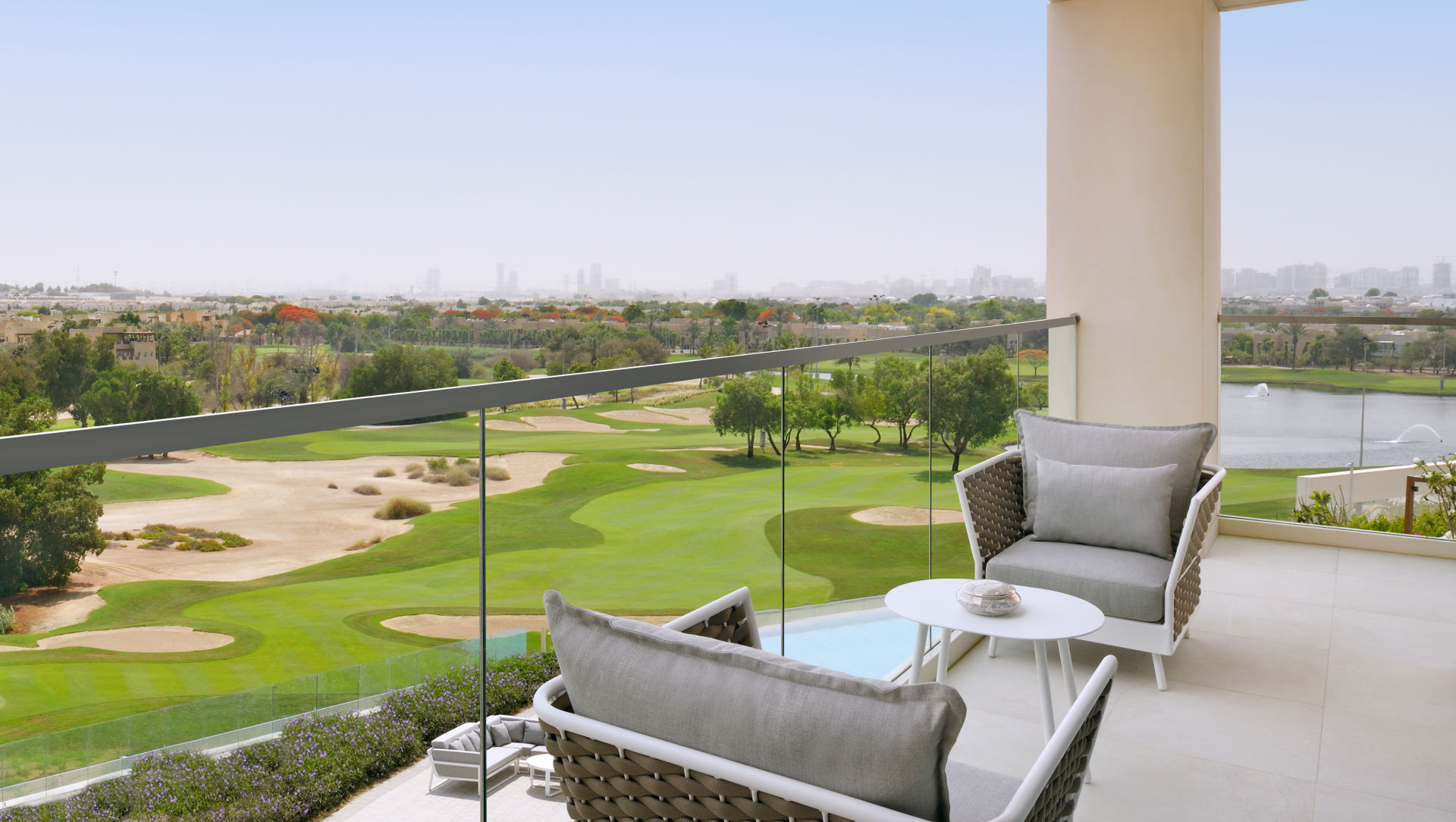 Terraza con vistas al golf