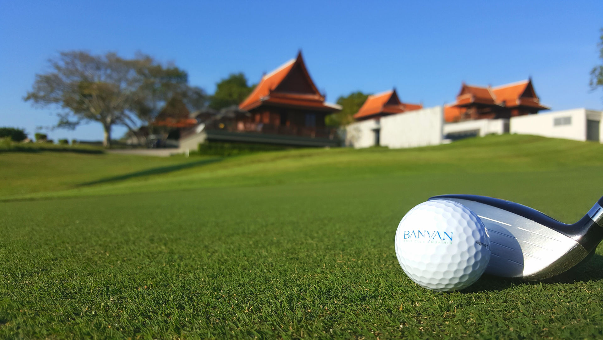Golfplatz und Club House