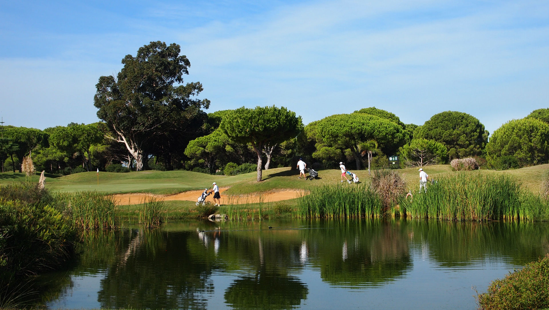 Golfplatz Wasserhindernis