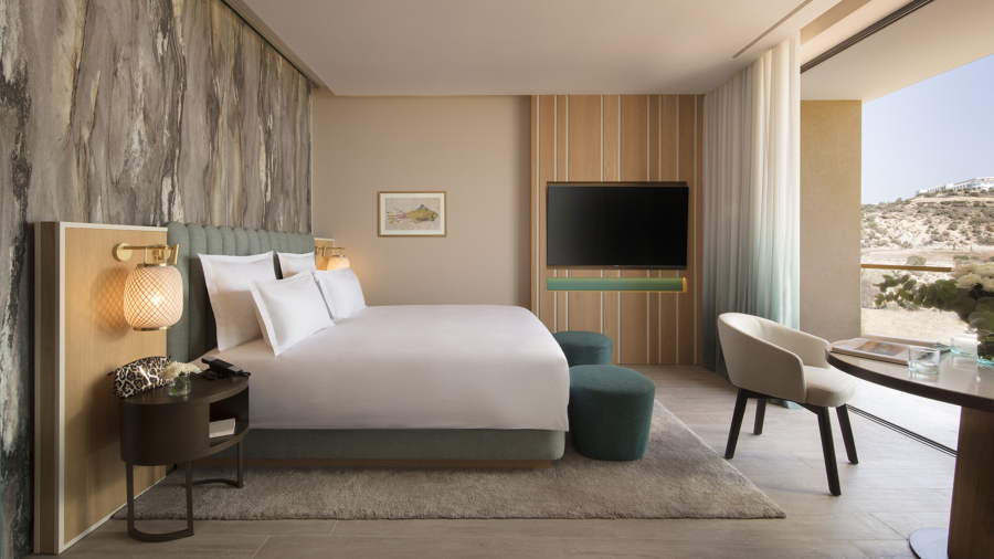 King Bed mit Landschaftsblick